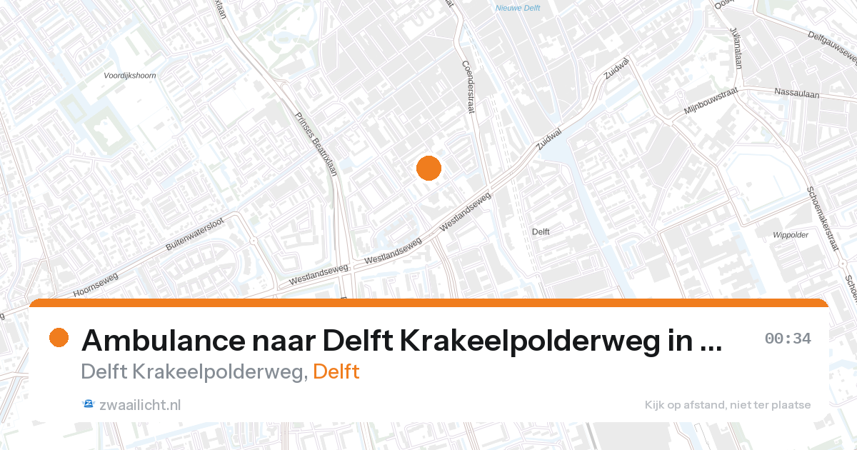 Ambulance naar Delft Krakeelpolderweg in Delft — 6 feb 2026