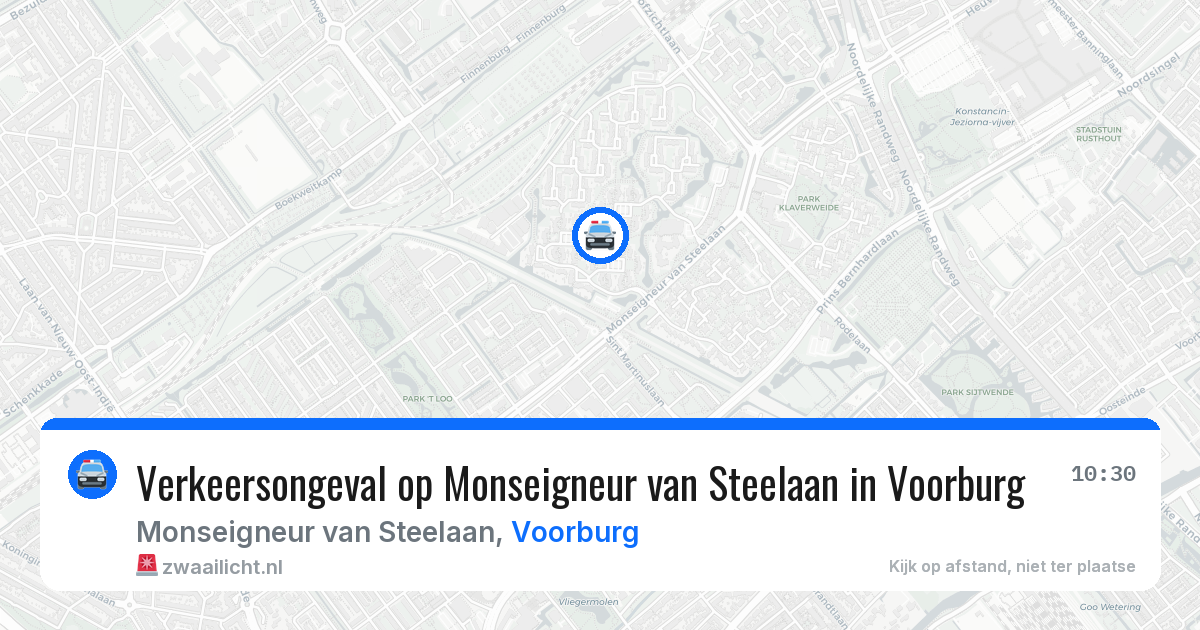 Verkeersongeval op Monseigneur van Steelaan in Voorburg — 28 jan 2026