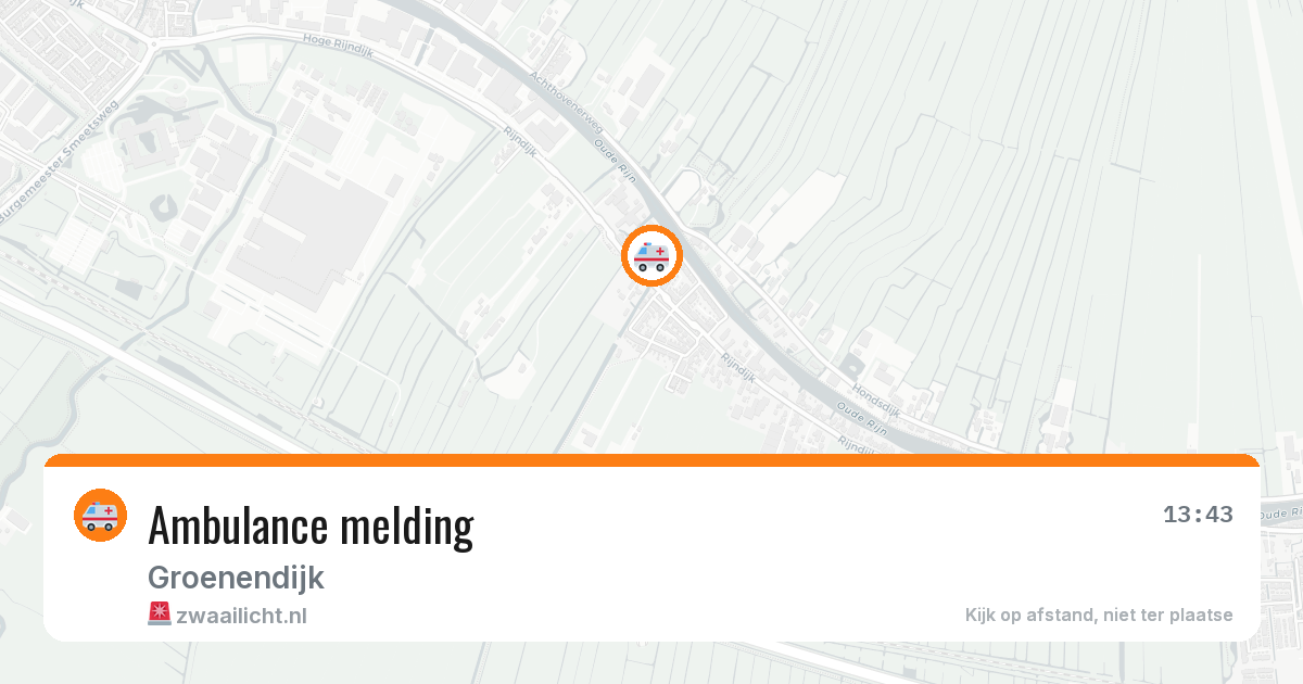 Ambulance melding — 29 mei 2026