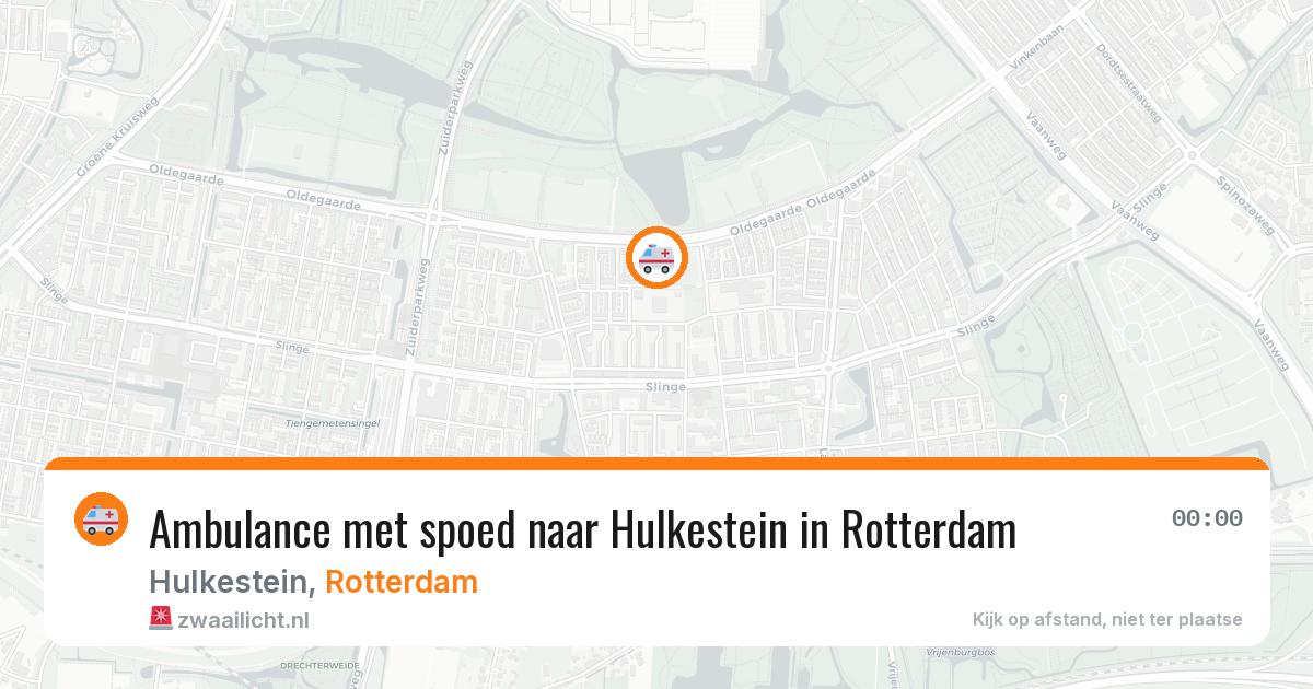 Ambulance met spoed naar Hulkestein in Rotterdam — 8 aug 2026
