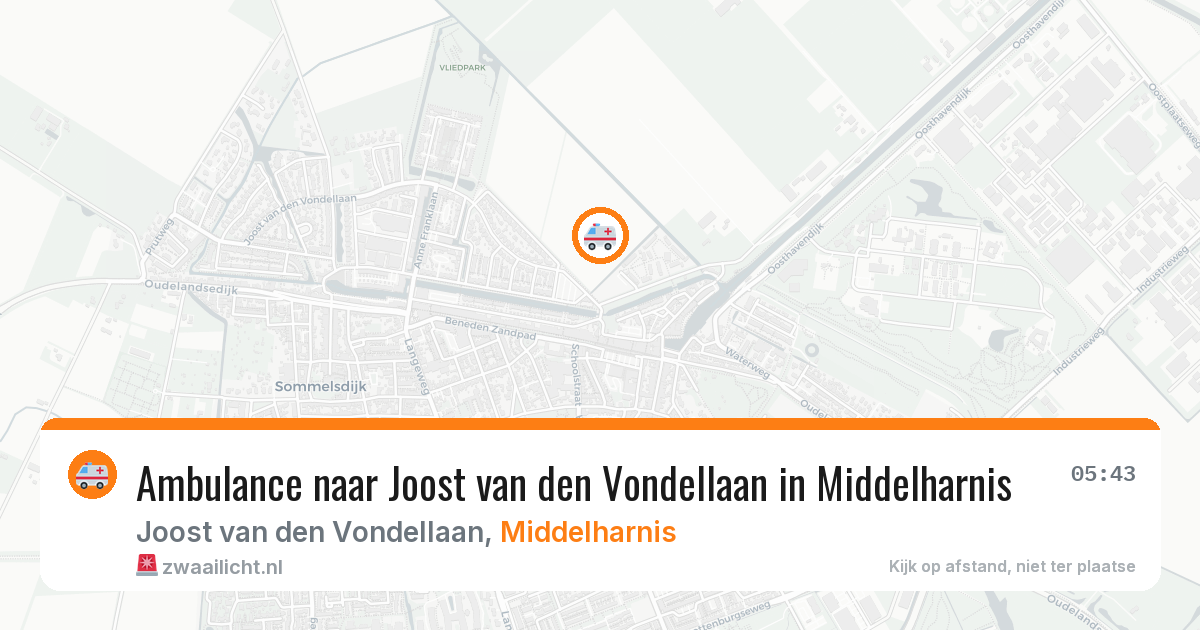 Ambulance naar Joost van den Vondellaan in Middelharnis — 25 jun 2026