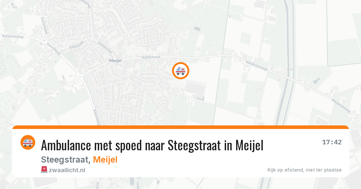 Ambulance met spoed naar Steegstraat in Meijel — 22 jul 2026