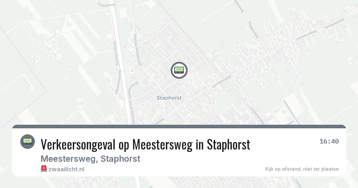 Verkeersongeval op Meestersweg in Staphorst — 5 jun 2026