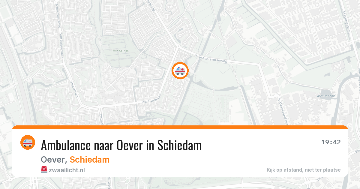 Ambulance naar Oever in Schiedam — 14 aug 2026