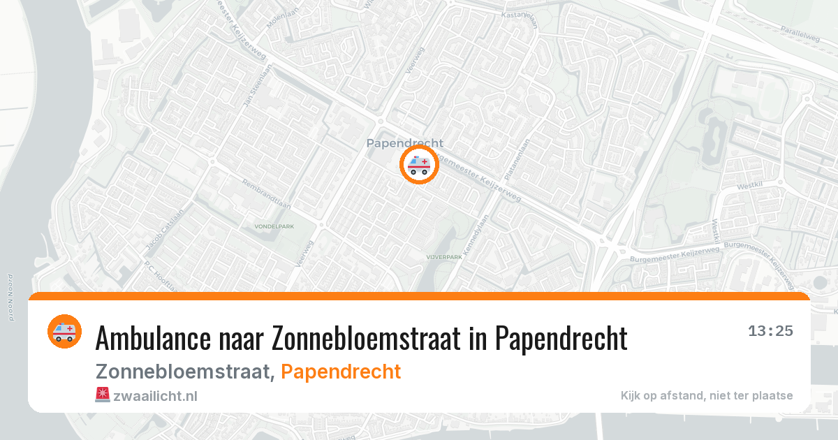 Ambulance naar Zonnebloemstraat in Papendrecht — 8 jun 2026