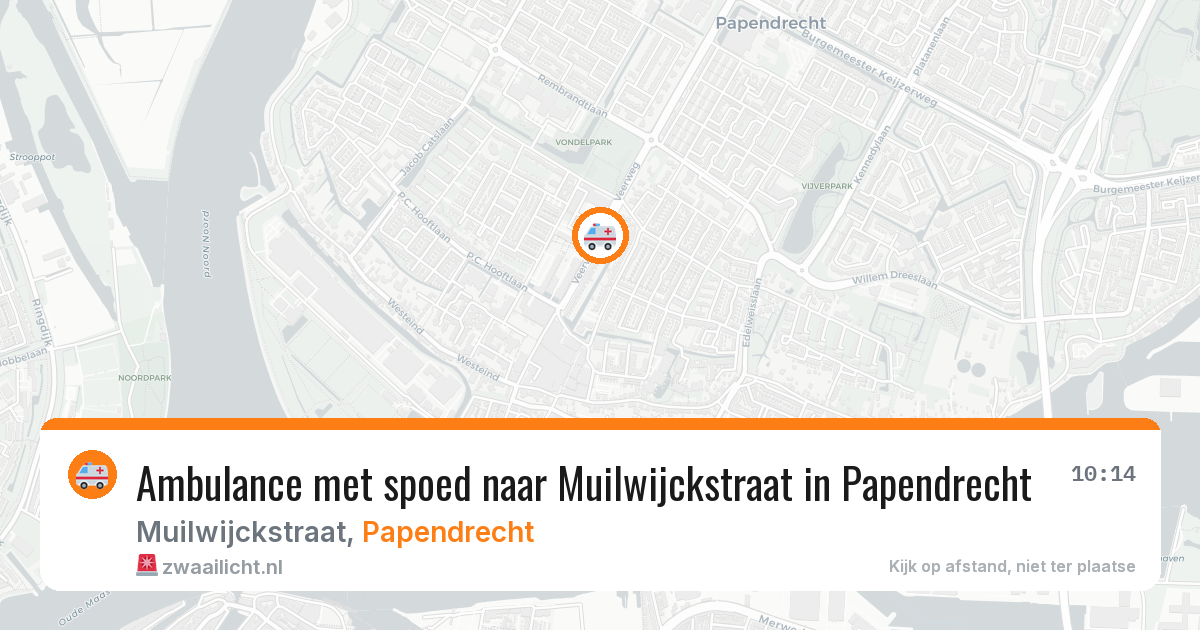 Ambulance met spoed naar Muilwijckstraat in Papendrecht — 4 jul 2026