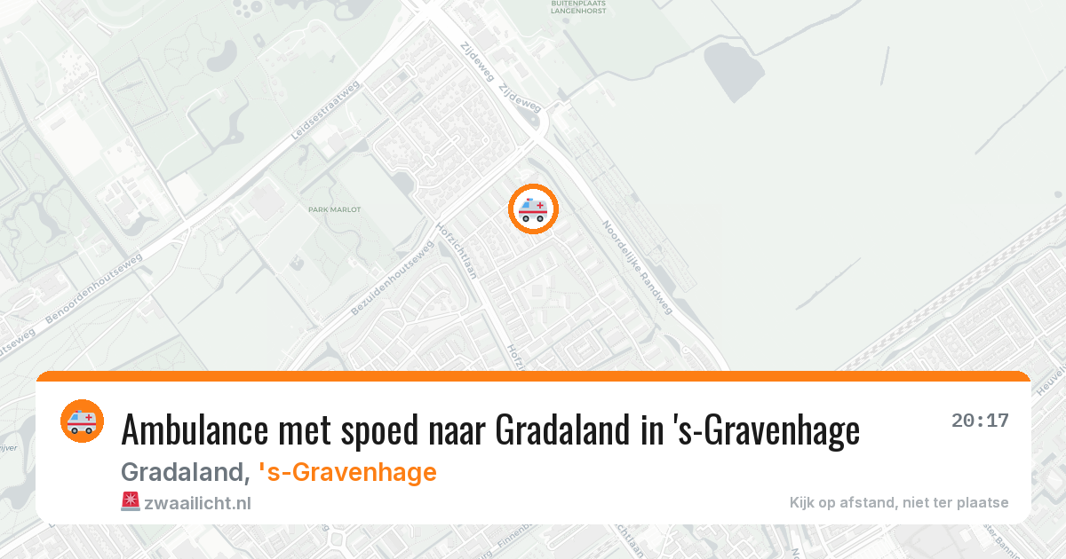 Ambulance met spoed naar Gradaland in 's-Gravenhage — 12 jun 2026