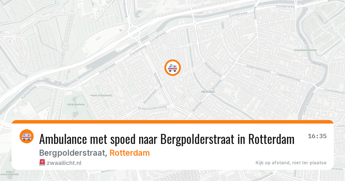 Ambulance met spoed naar Bergpolderstraat in Rotterdam — 8 mei 2026