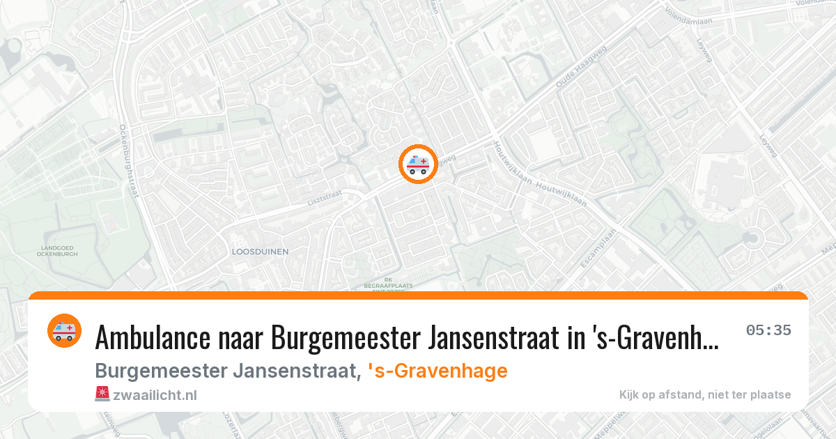 Ambulance naar Burgemeester Jansenstraat in 's-Gravenhage — 26 jun 2026