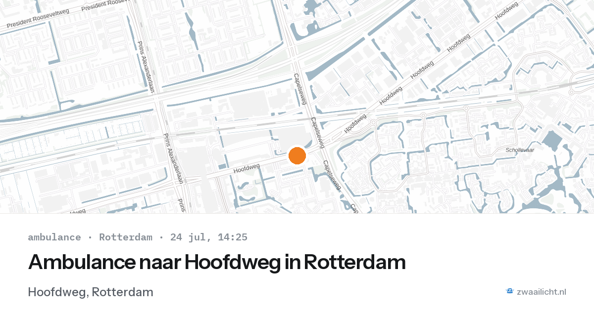 Ambulance naar Hoofdweg in Rotterdam — 24 jul 2026