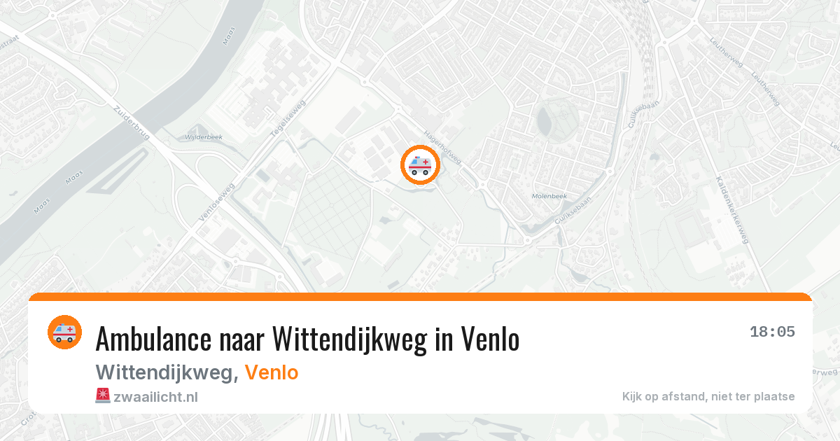 Ambulance naar Wittendijkweg in Venlo — 6 jun 2026