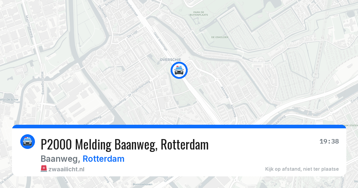 P2000 Melding Baanweg, Rotterdam — 29 jul 2026