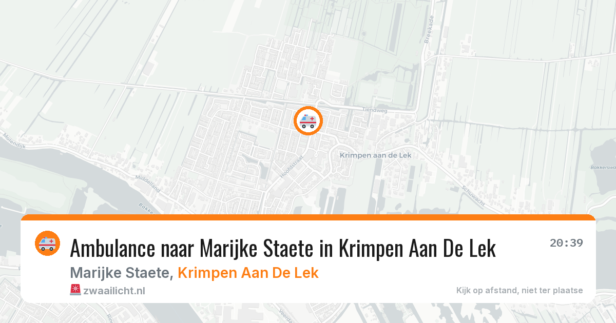 Ambulance naar Marijke Staete in Krimpen Aan De Lek — 6 jul 2026
