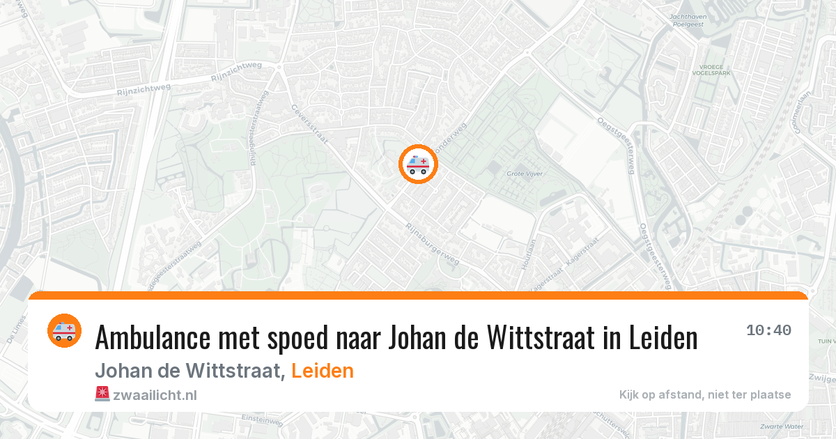 Ambulance met spoed naar Johan de Wittstraat in Leiden — 6 apr 2026