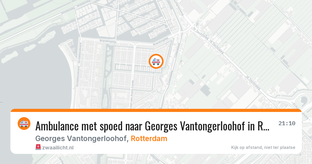 Ambulance met spoed naar Georges Vantongerloohof in Rotterdam — 1 apr 2026