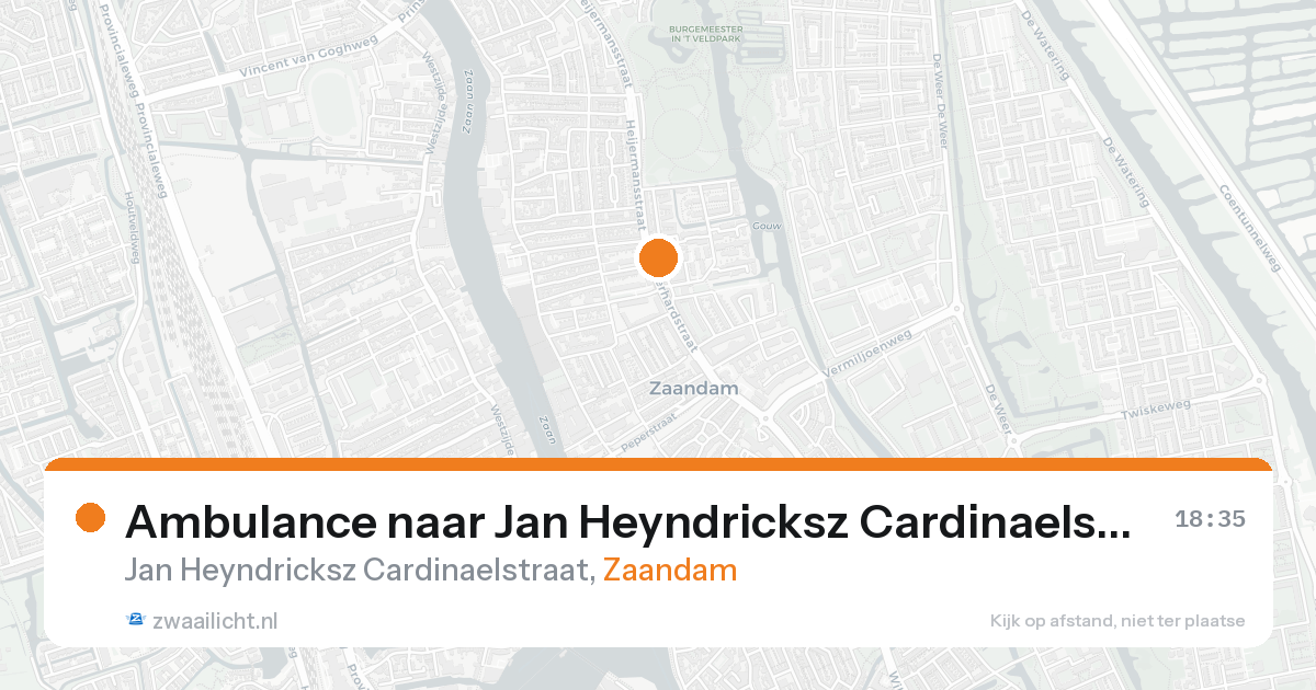 Ambulance naar Jan Heyndricksz Cardinaelstraat in Zaandam — 25 aug 2026