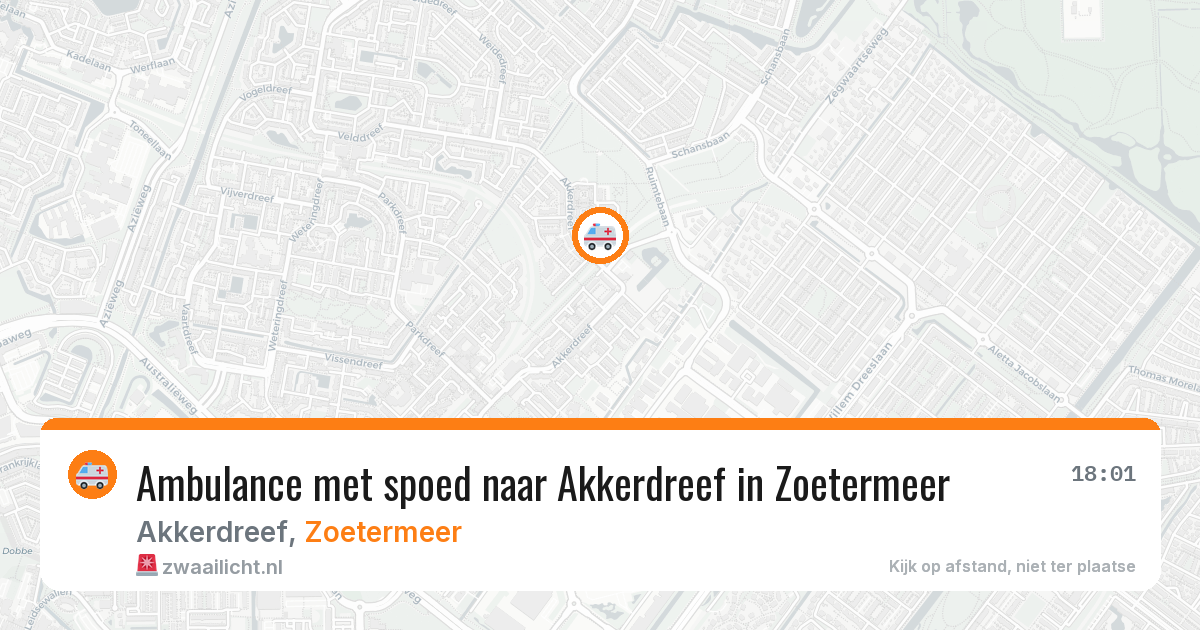 Ambulance met spoed naar Akkerdreef in Zoetermeer — 27 apr 2026