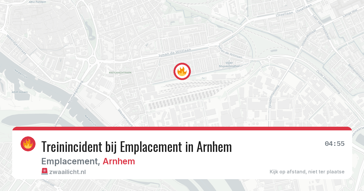 Treinincident bij Emplacement in Arnhem — 28 jun 2026