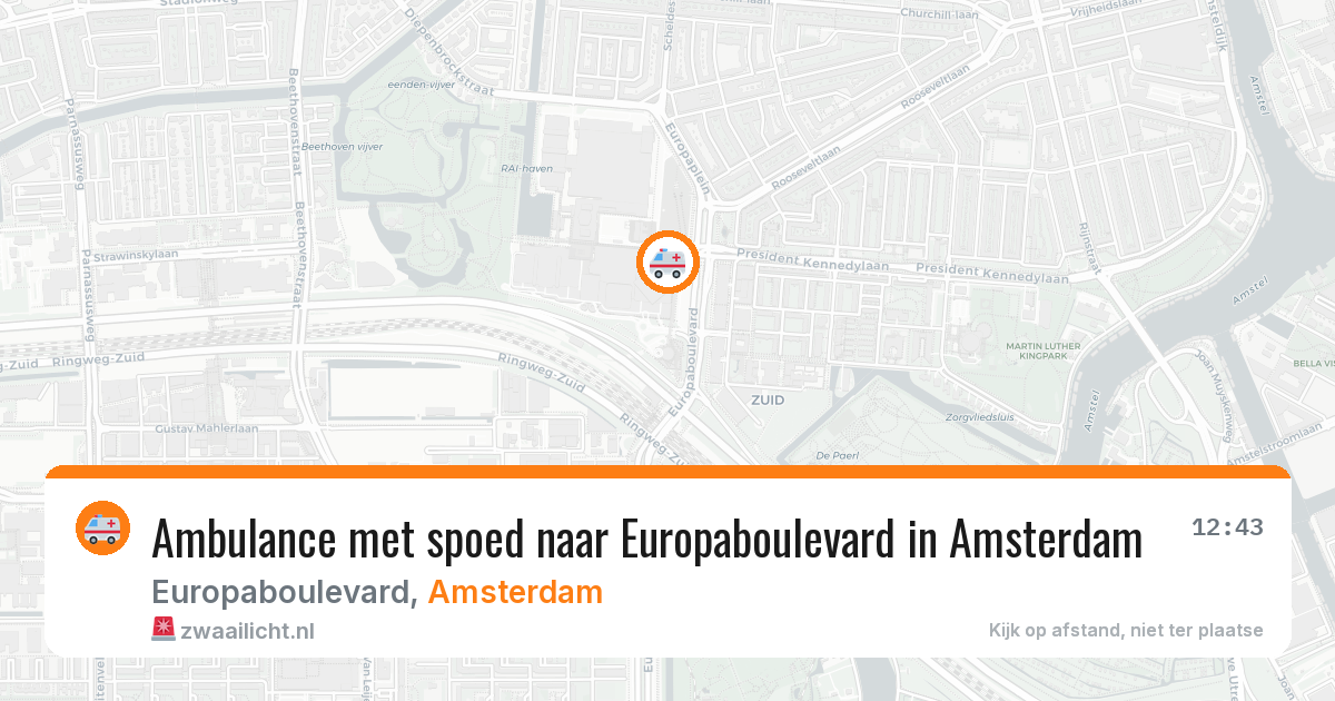 Ambulance met spoed naar Europaboulevard in Amsterdam — 4 mei 2026