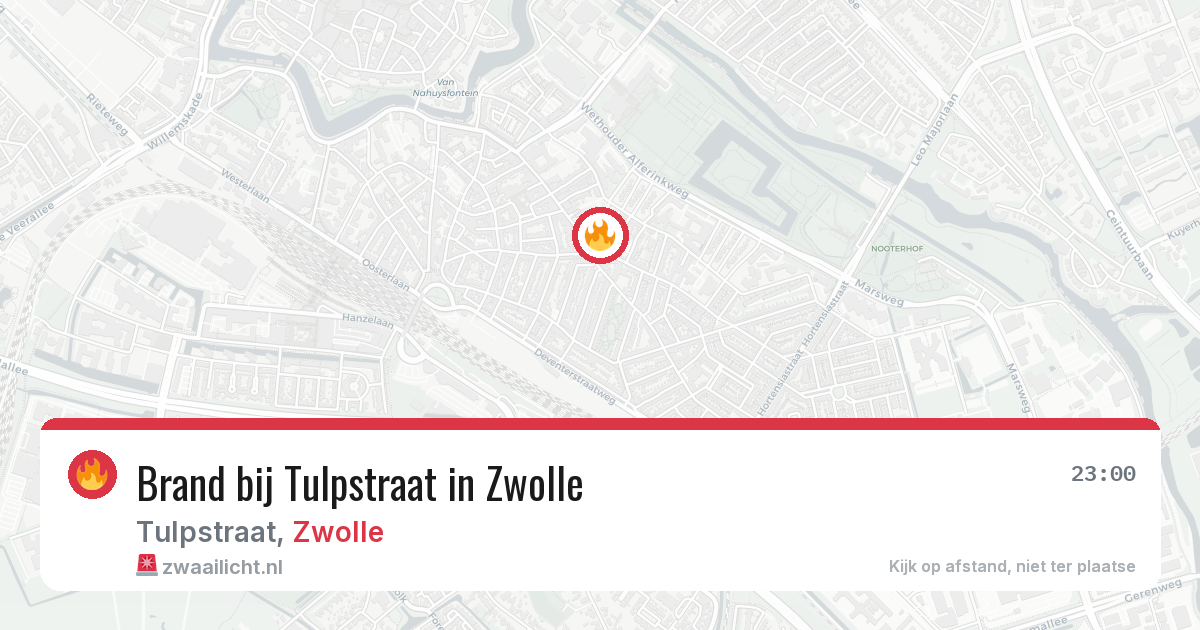 Brand bij Tulpstraat in Zwolle — 12 apr 2026