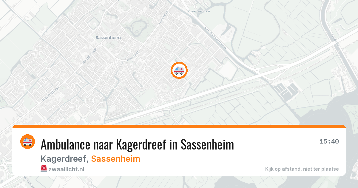 Ambulance naar Kagerdreef in Sassenheim — 28 apr 2026