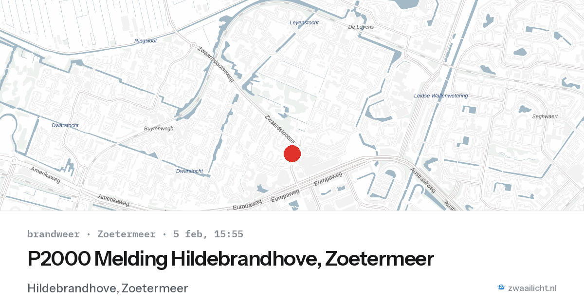 P2000 Melding Hildebrandhove, Zoetermeer — 5 feb 2026