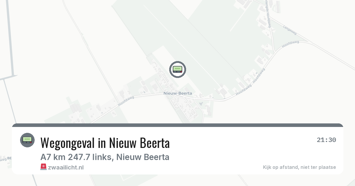 Wegongeval in Nieuw Beerta — 1 feb 2026