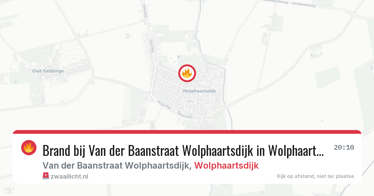 Brand bij Van der Baanstraat Wolphaartsdijk in Wolphaartsdijk — 6 mei 2026