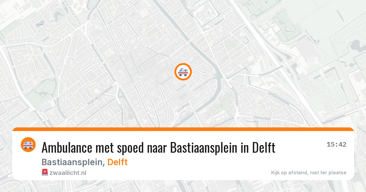 Ambulance met spoed naar Bastiaansplein in Delft — 11 jun 2026