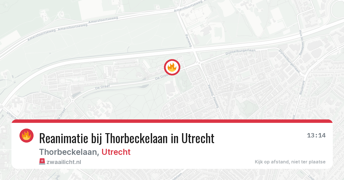 Reanimatie bij Thorbeckelaan in Utrecht — 27 mrt 2026