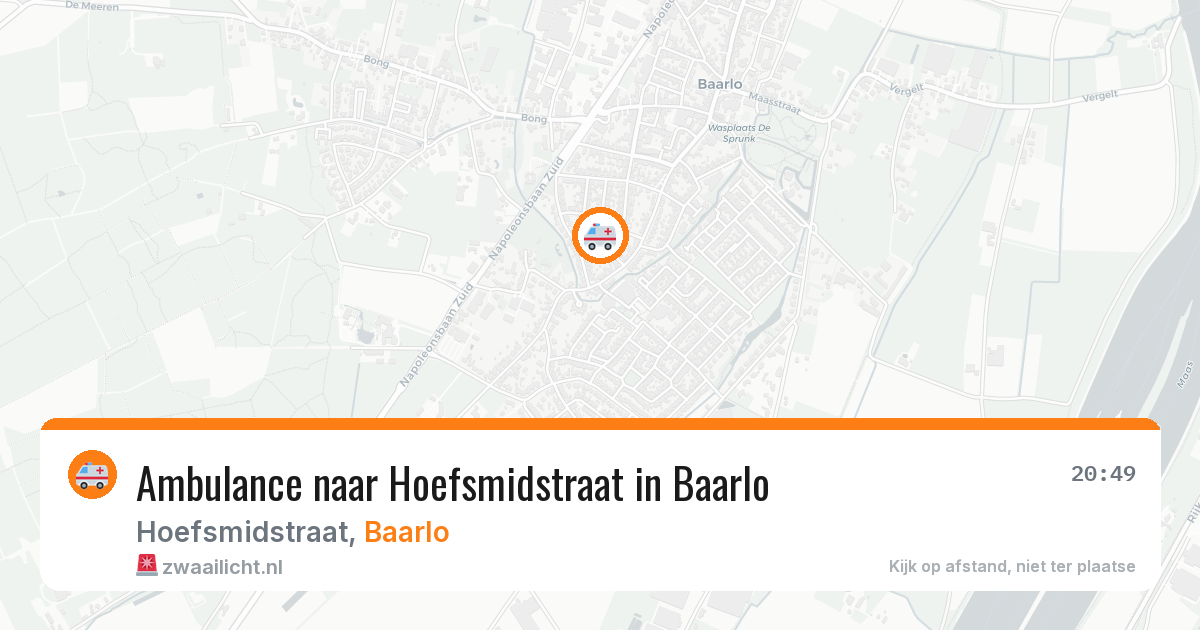Ambulance naar Hoefsmidstraat in Baarlo — 14 apr 2026