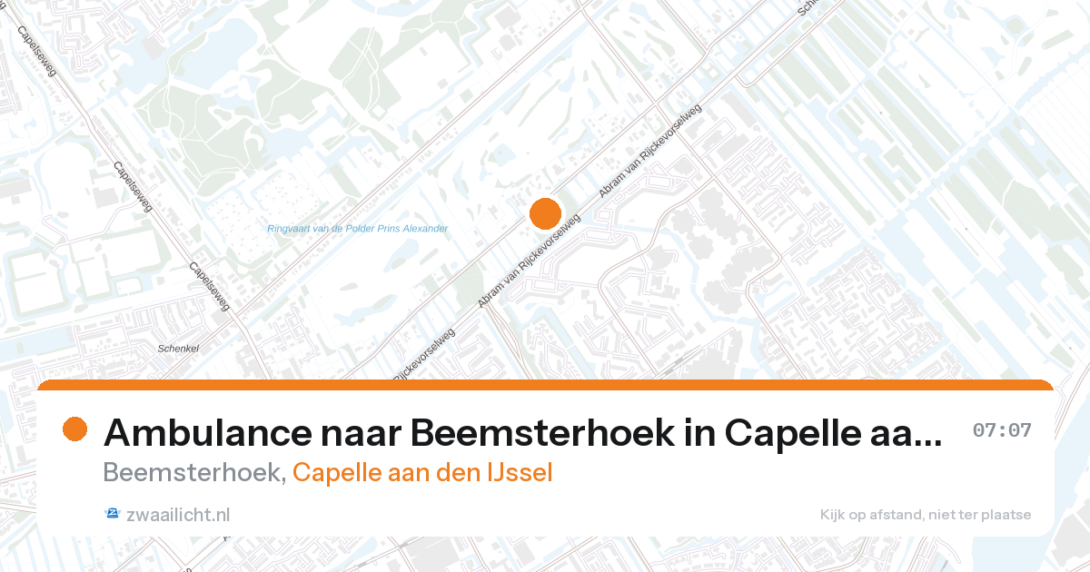 Ambulance naar Beemsterhoek in Capelle aan den IJssel — 28 aug 2026