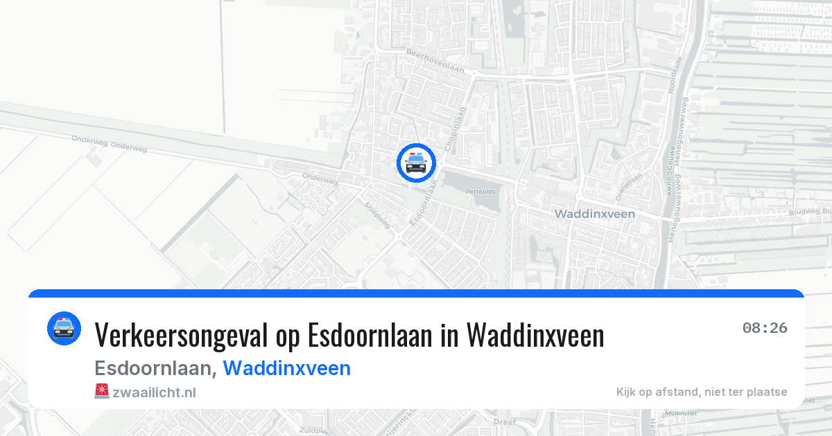 Verkeersongeval op Esdoornlaan in Waddinxveen — 11 mei 2026