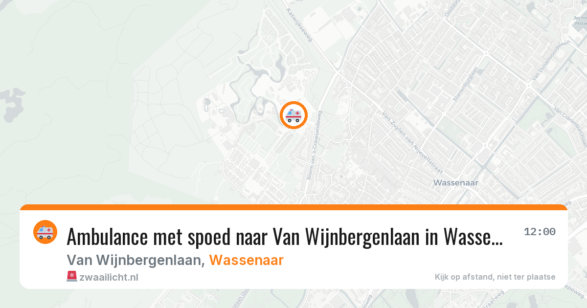 Ambulance met spoed naar Van Wijnbergenlaan in Wassenaar — 28 jul 2026