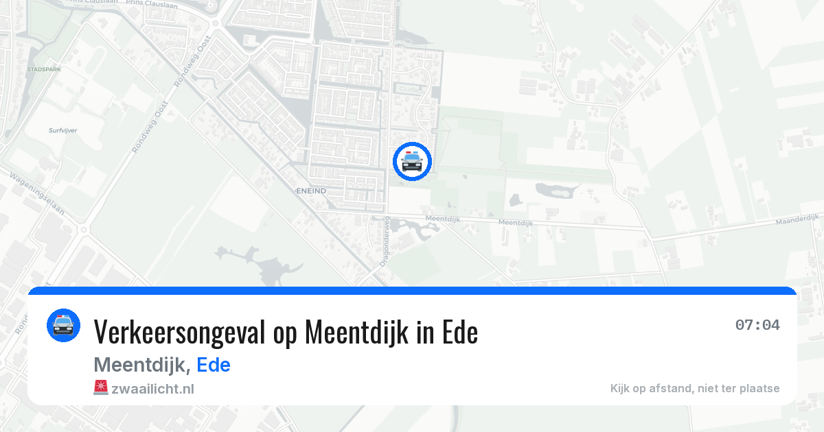 Verkeersongeval op Meentdijk in Ede — 20 jul 2026