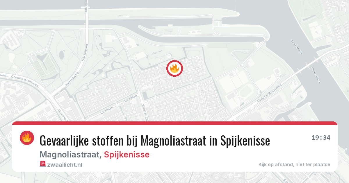 Gevaarlijke stoffen bij Magnoliastraat in Spijkenisse — 11 mei 2026