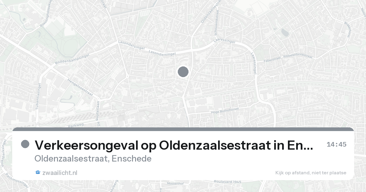 Verkeersongeval op Oldenzaalsestraat in Enschede — 7 feb 2026
