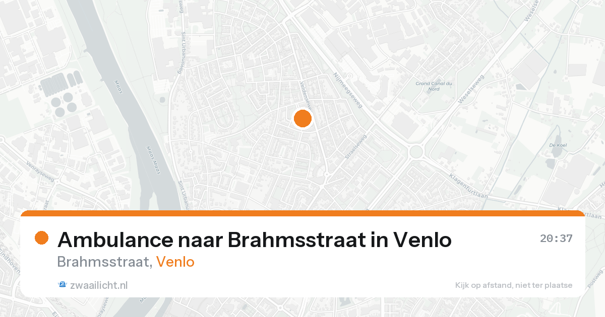 Ambulance naar Brahmsstraat in Venlo — 24 aug 2026