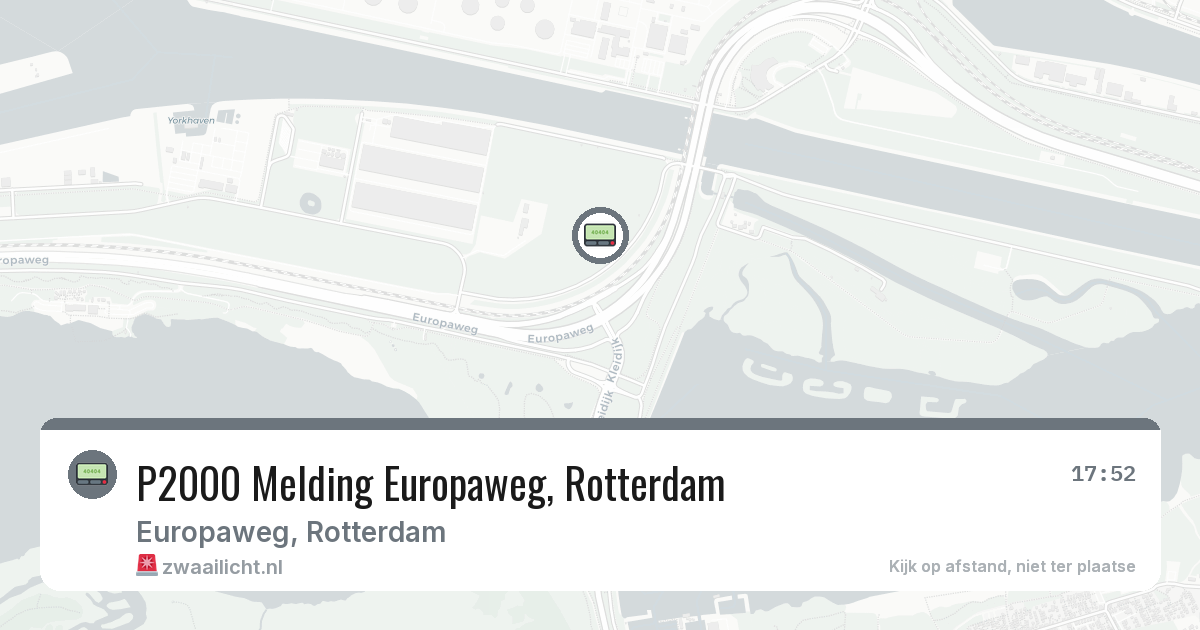 P2000 Melding Europaweg, Rotterdam — 26 jun 2026