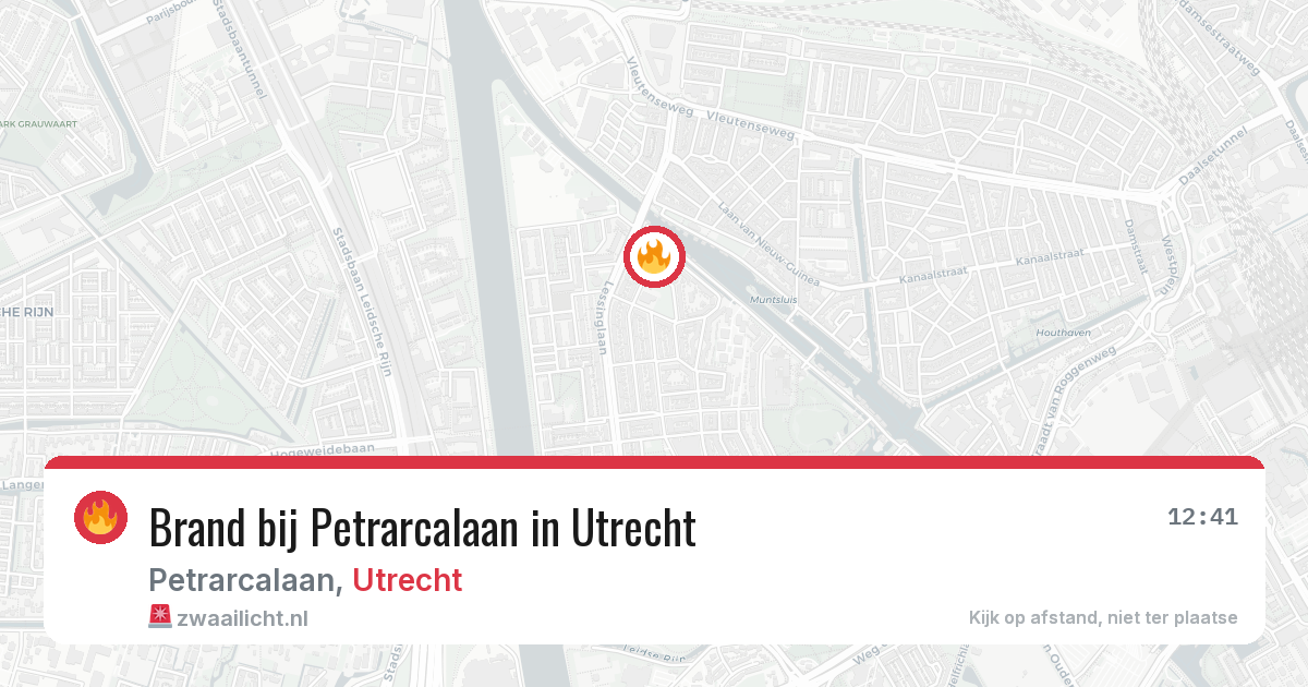 Brand bij Petrarcalaan in Utrecht — 25 mrt 2026