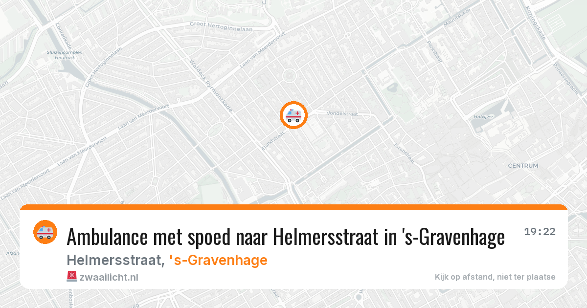 Ambulance met spoed naar Helmersstraat in 's-Gravenhage — 5 jul 2026