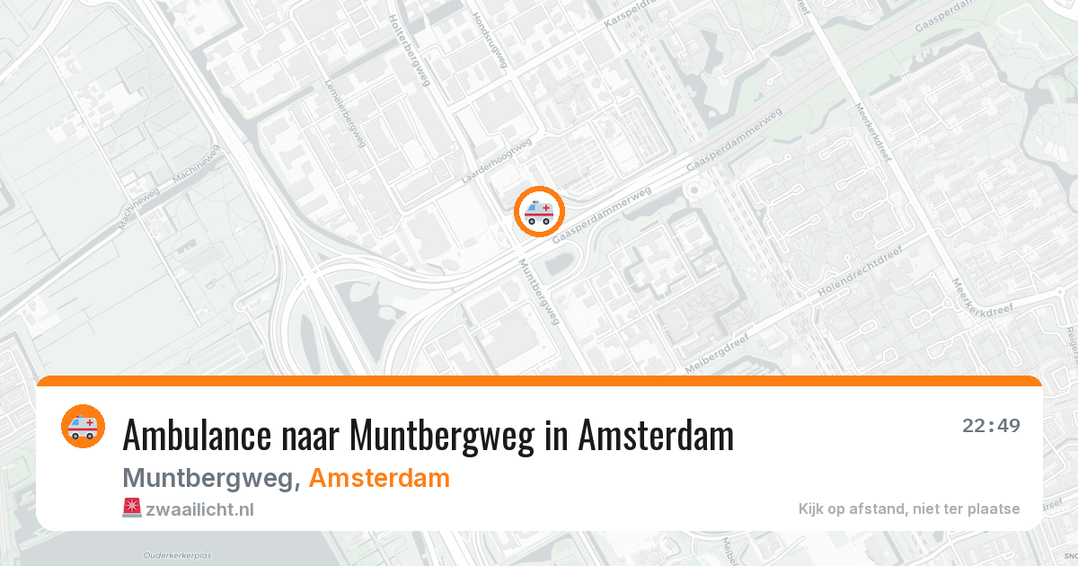 Ambulance naar Muntbergweg in Amsterdam — 7 jul 2026