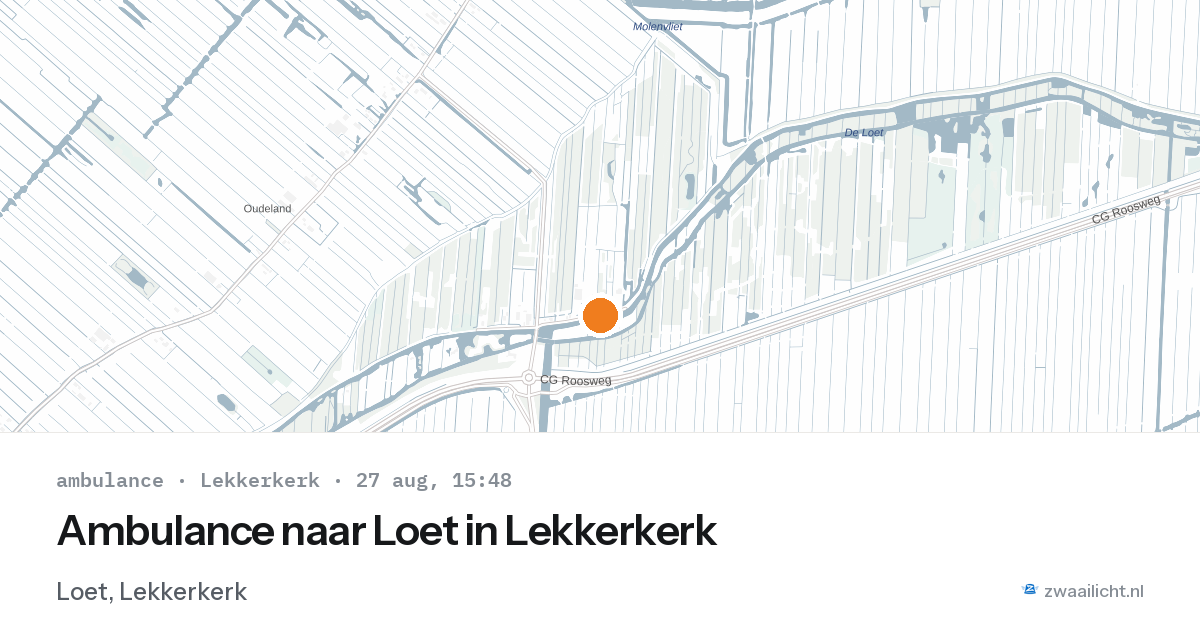 Ambulance naar Loet in Lekkerkerk — 27 aug 2026