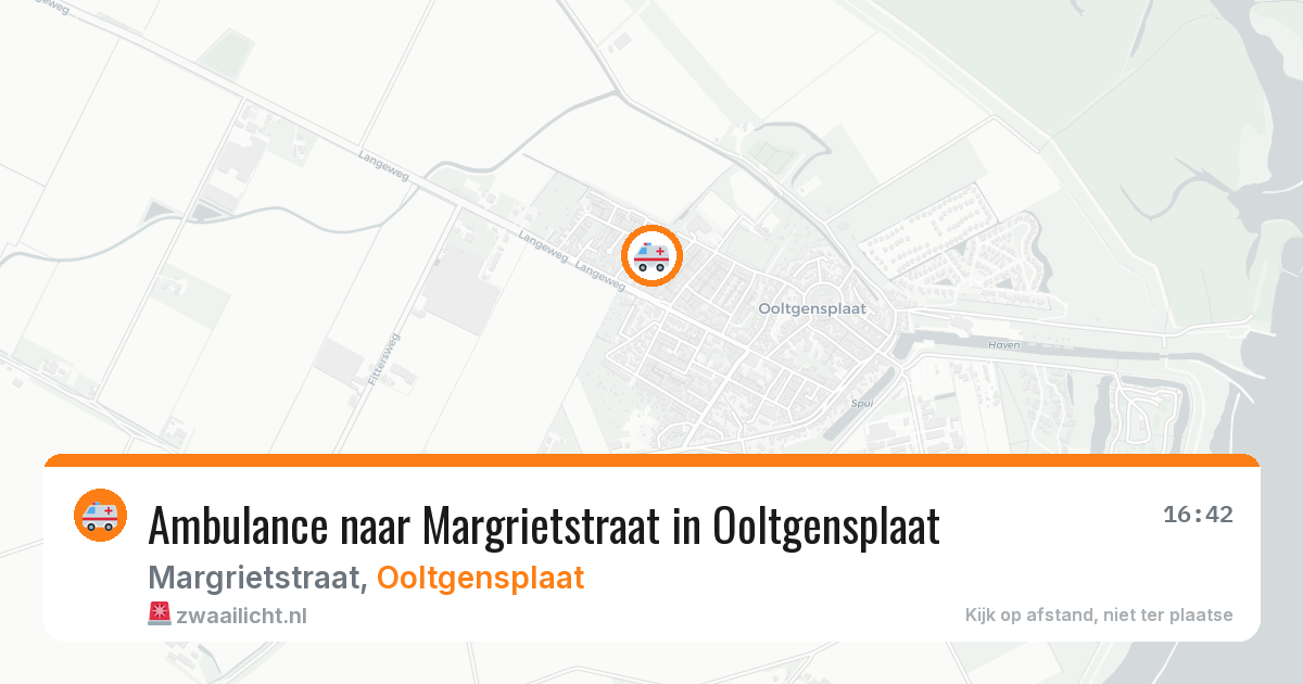 Ambulance naar Margrietstraat in Ooltgensplaat — 17 jul 2026