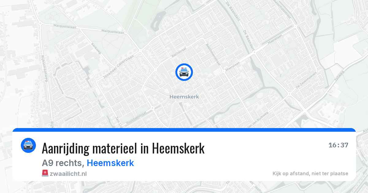 Aanrijding materieel in Heemskerk — 10 aug 2026