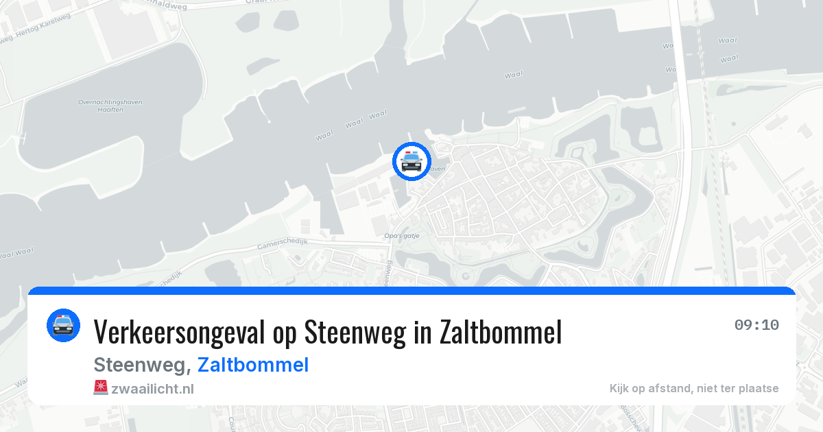 Verkeersongeval op Steenweg in Zaltbommel — 16 apr 2026