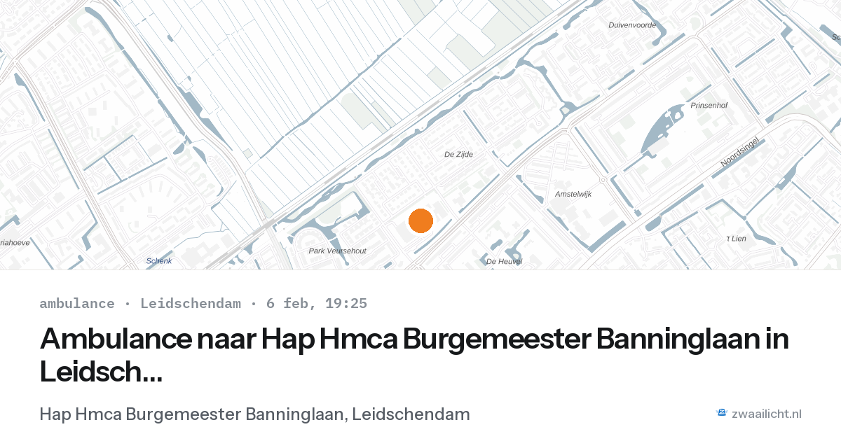 Ambulance naar Hap Hmca Burgemeester Banninglaan in Leidschendam — 6 feb 2026