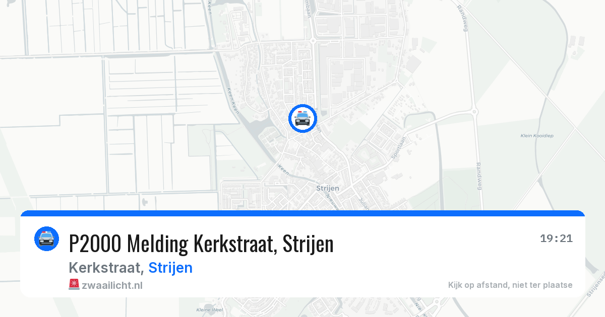 P2000 Melding Kerkstraat, Strijen — 18 mei 2026
