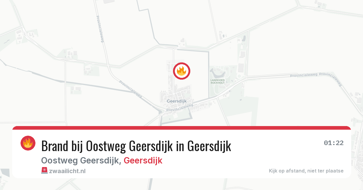 Brand bij Oostweg Geersdijk in Geersdijk — 23 jan 2026