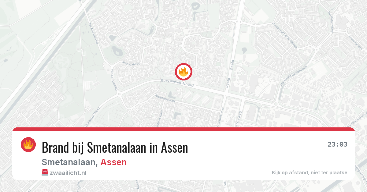 Brand bij Smetanalaan in Assen — 25 feb 2026